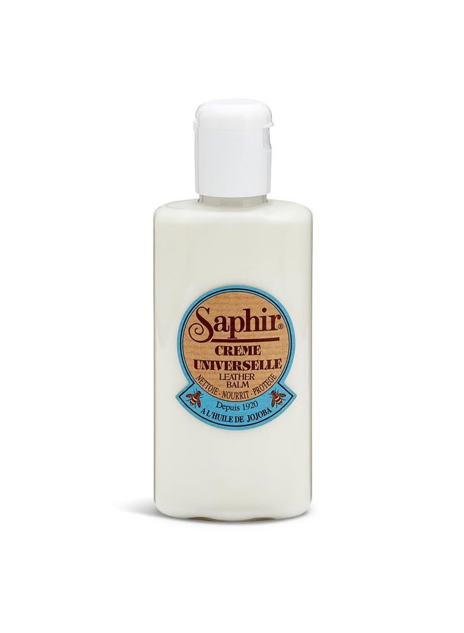 SAPHIR Beauté du Cuir Crème Universelle - All-Purpose Leather Balm for Repair & Shine with Jojoba Oil & Beeswax - Non-Pigmented Leather Cream - 150ml - Image 1